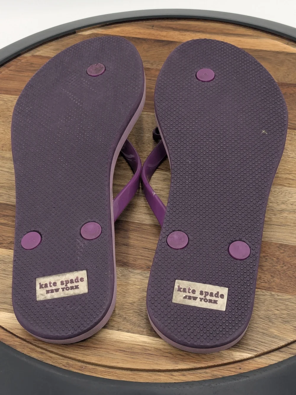 Kate Spade New York Pink Purple Leopard Bow Flip Flop Sandals Women's